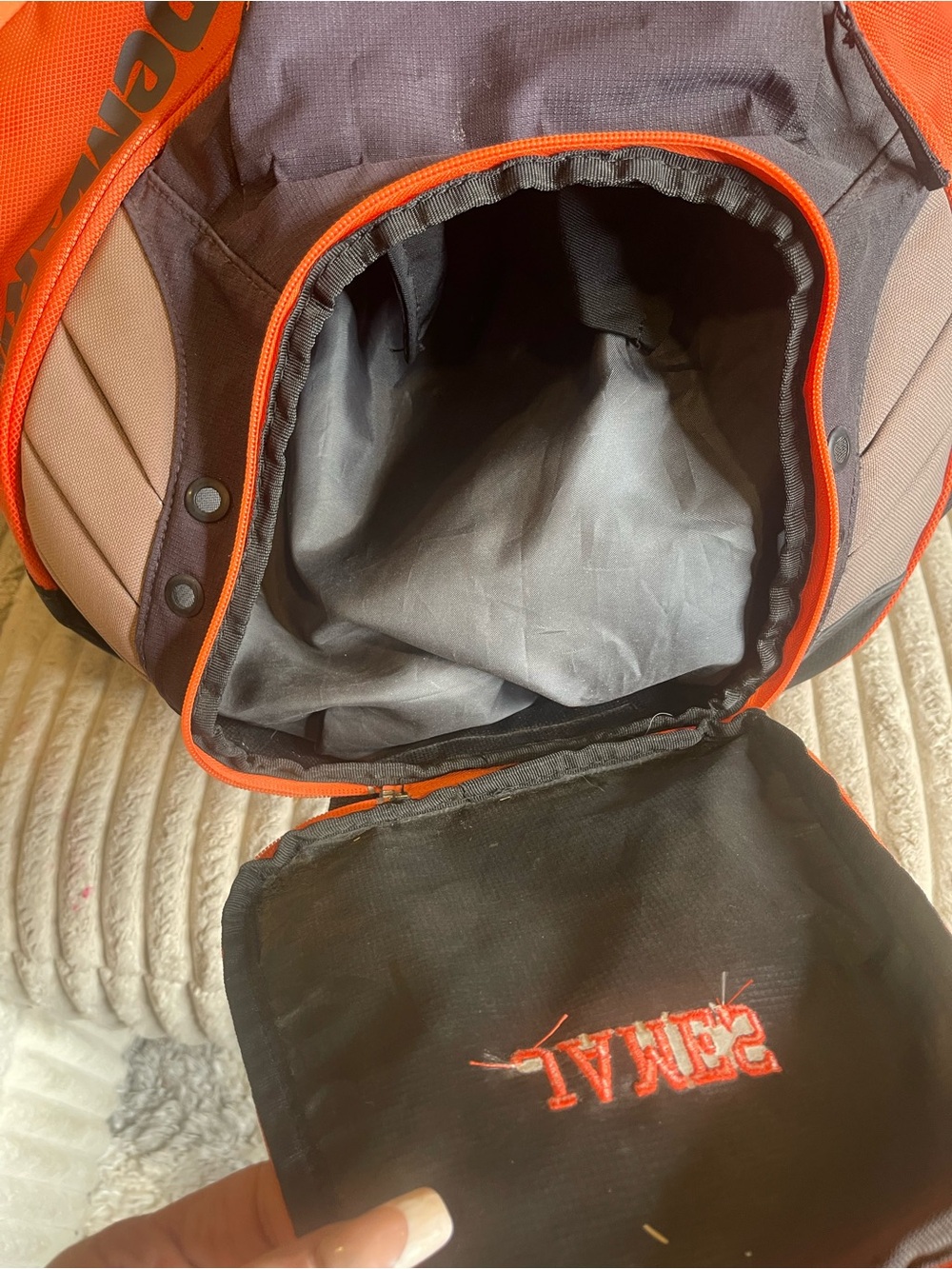 DeMarini Voodoo Baseball Softball Equipment Backpack Black Orange - Picture 10 of 11
